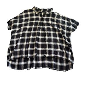 Old Navy Monochrome Plaid Shirt